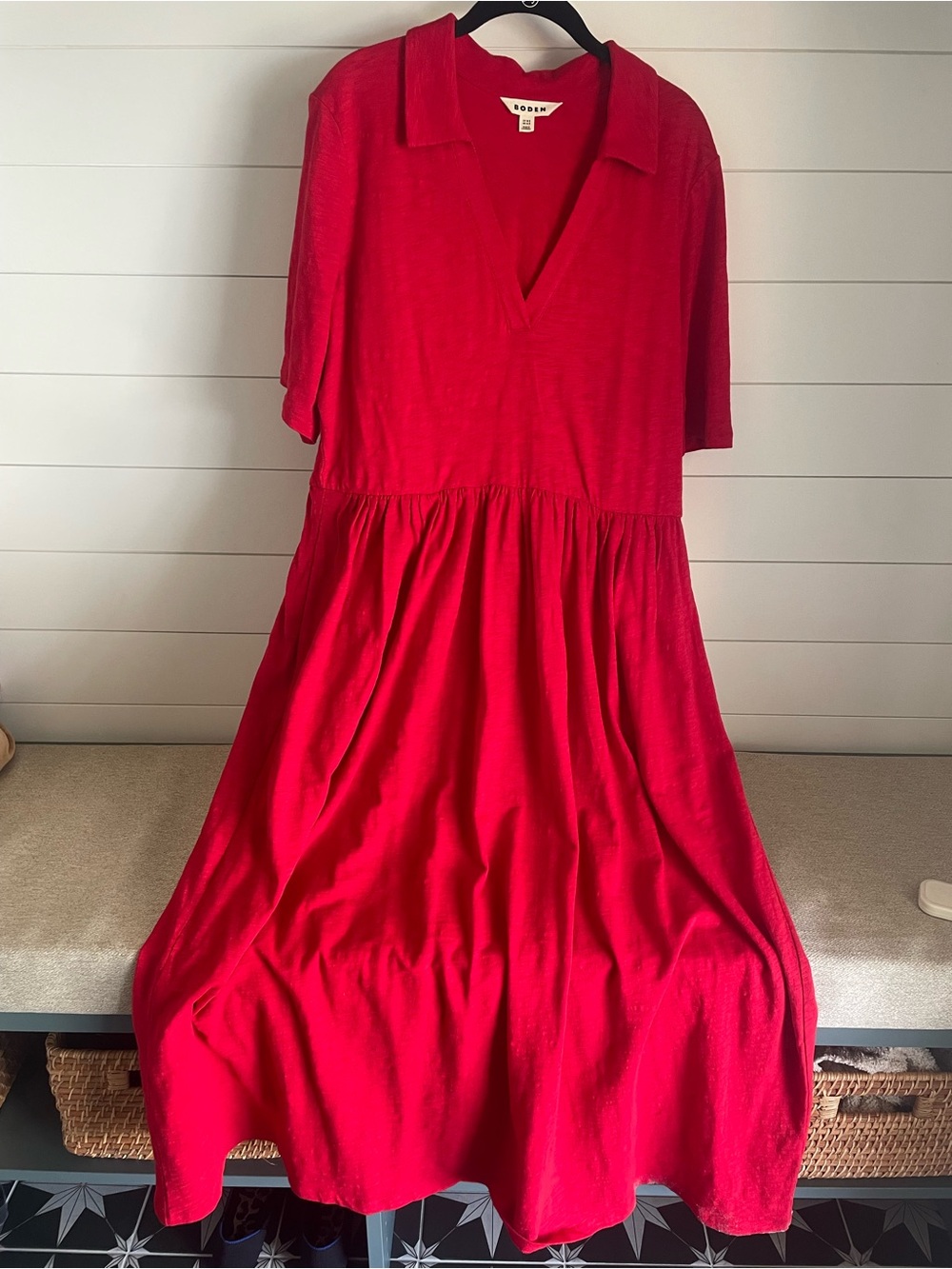 Boden Aria Collared Jersey Dress